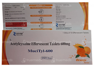Mucityl 600 Orange Flavour Sugar Free Effervescent Tablet 10